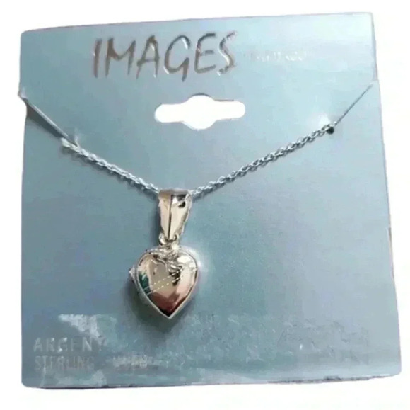 Images Jewelry - IMAGES Necklace  Sterling Silver 925 Heart Shaped Engraved New With Tags Women's